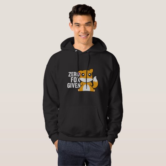 Nul Fox toegediend Hoodie (Voorkant volledig)