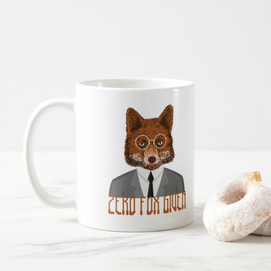 Nul Fox toegediend Humor Koffiemok (Met donut)