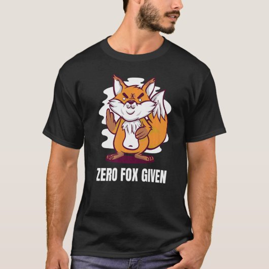 Nul Fox toegediend in pun vos T-shirt (Voorkant)