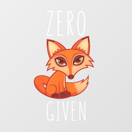 Nul Fox toegediend Raamsticker (Vel)