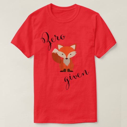 Nul Fox toegediend T-shirt (Design voorkant)