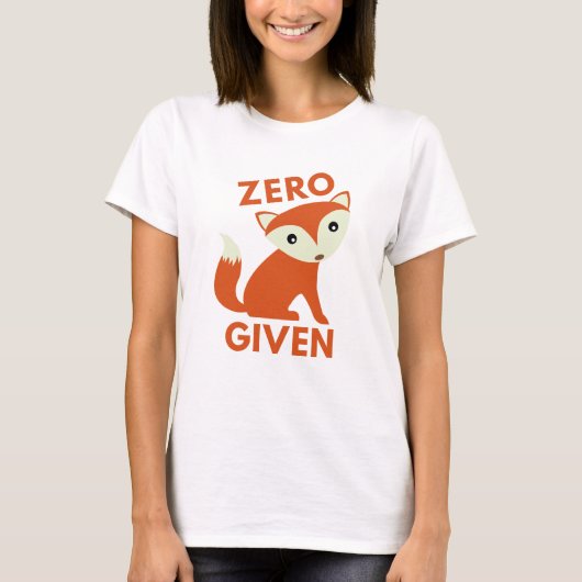 Nul Fox toegediend T-shirt (Voorkant)