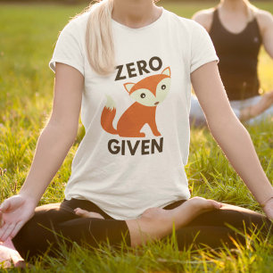 Nul Fox toegediend T-shirt