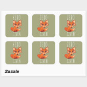 Nul Fox toegediend Vierkante Sticker (Vel)