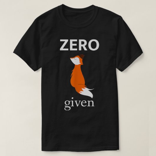 Nul gegeven t-shirt (Design voorkant)