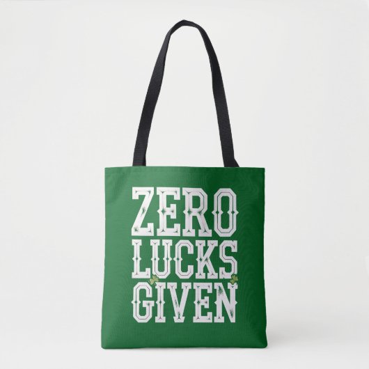 Nul geluk gegeven Funny St Patrick's Day Iers Tote Bag (Voorkant)
