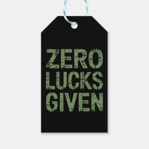Nul geluk gegeven St. Paddy's Dag Grappige Patrick Cadeaulabel