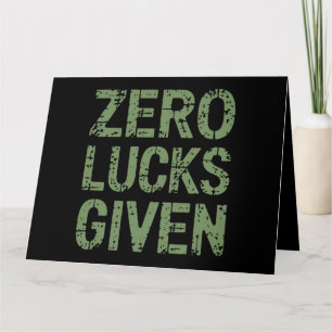 Nul geluk gegeven St Paddy's Day grappige Patricks Kaart