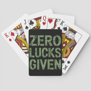Nul geluk gegeven St Paddy's Day grappige Patricks Pokerkaarten