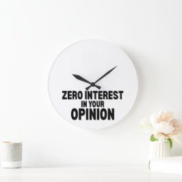 Nul Interesse In Je Mening Minimalistische Muur Grote Klok
