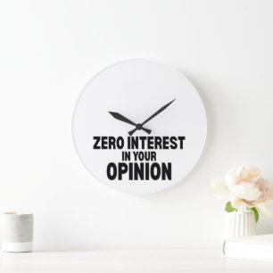 Nul Interesse In Je Mening Minimalistische Muur  Grote Klok