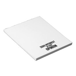 Nul Interesse In Je Mening Minimalistische Notitie Notitieblok