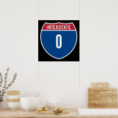 Nul Interstate Poster (Keuken)