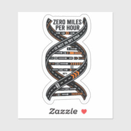 Nul kilometer per uur DNA sticker — Fietserssnelhe