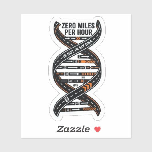 Nul kilometer per uur DNA sticker — Fietserssnelhe (Vel)