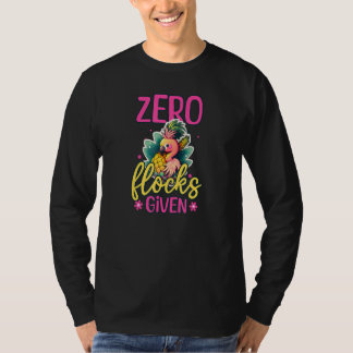 Nul kuddes gegeven flamingo ananas t-shirt