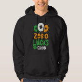 Nul Lucks als feestdag Humor. Patrick's Day Hoodie (Voorkant)