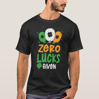 Nul Lucks als feestdag Humor. Patrick's Day T-shirt