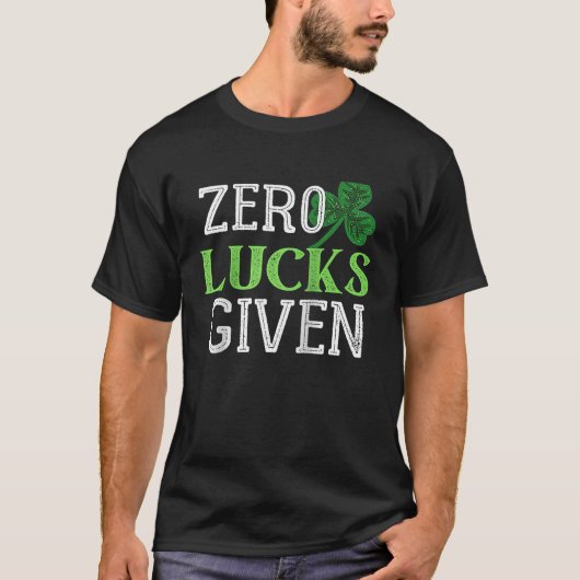 Nul Lucks Gegeven  St Patrick's Day Raglan T-shirt (Voorkant)