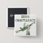 Nul Naleving AK47 Camo Vierkante Button 5,1 Cm (Voorkant /achterkant)