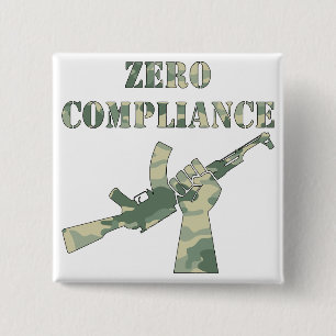 Nul Naleving AK47 Camo Vierkante Button 5,1 Cm