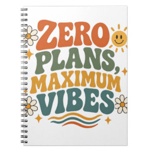 Nul Plannen Maximale Vibe Retro Boho Bloemige Cita Notitieboek