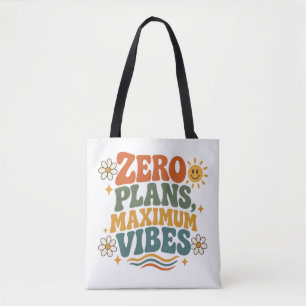 Nul Plannen Maximale Vibe Retro Boho Bloemige Cita Tote Bag