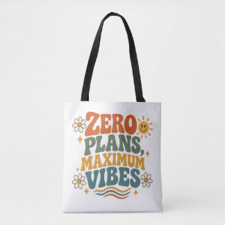 Nul Plannen Maximale Vibe Retro Boho Bloemige Cita Tote Bag