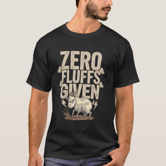 Nul pluizen gegeven Funny boze geit humor T-shirt