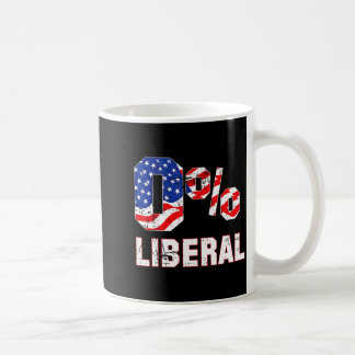 Nul procent 0% liberaal vintage Usa-vlag Litical H Koffiemok