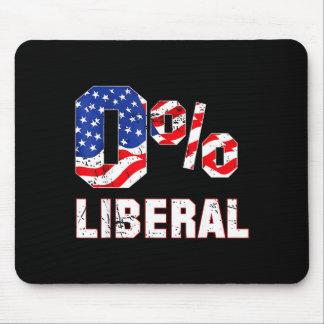 Nul procent 0% liberaal vintage Usa-vlag Litical H Muismat