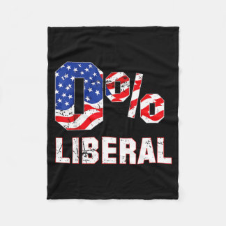 Nul procent 0% liberaal vintage Usa-vlag Litische  Fleece Deken