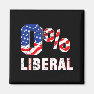 Nul procent 0% liberaal vintage Usa-vlag Litische  Magneet