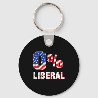Nul procent 0% Liberale Vintage Usa Vlag Litische  Sleutelhanger