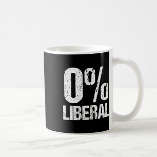Nul procent liberaal grappige politieke partij 0% koffiemok