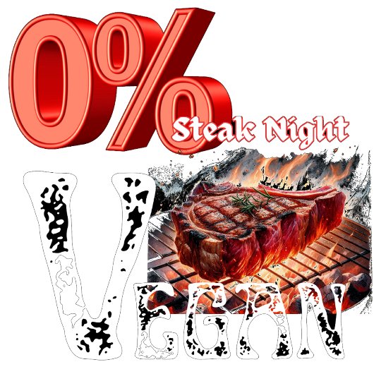 Nul procent veganistische biefstuk nacht trui