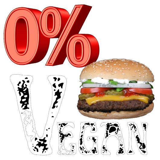 Nul procent veganistische cheeseburger Tri-Blend shirt