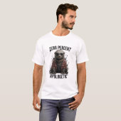 Nul Procent Verontschuldigend Grappige Honingdas T-shirt (Voorkant volledig)
