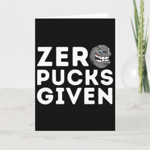 Nul Pucks Gegeven - Grappig Ijs Hockey Speler Cade Kaart