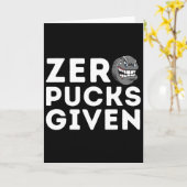 Nul Pucks Gegeven - Grappig Ijs Hockey Speler Cade Kaart (Gele Bloem)