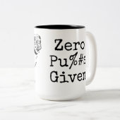 Nul Pucks gegeven Tweekleurige Koffiemok (Voorkant rechts)