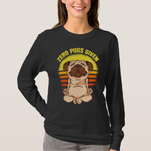 Nul Pugs Gegeven Hond Doet Yoga Vintage Namaste Pu T-shirt