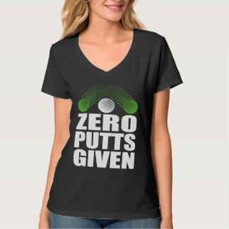 Nul putts gegeven golfer golfspeler grappen Golf T-shirt