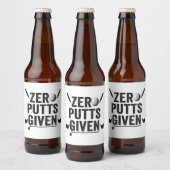 Nul Putts Gegeven Grappig Golf Sport Golfer Vader  Bier Etiket (Flessen)