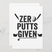 Nul Putts Gegeven Grappig Golf Sport Golven Papa C Kaart (Voorkant / Achterkant)