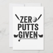 Nul putts gegeven grappige golf sport golven papa  kaart (Voorkant)