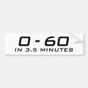 Nul tot 6 in 3,5 minuten bumpersticker