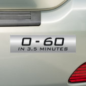 Nul tot 6 in 3,5 minuten bumpersticker (Op auto)