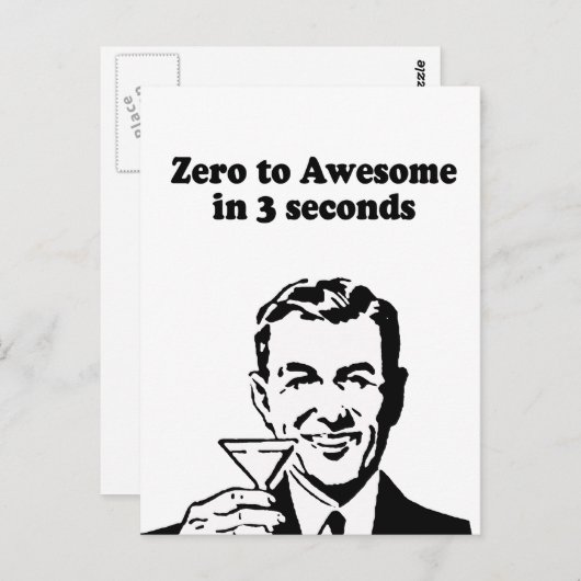 NUL TOT GEWELDIGE IN 3 SECONDEN BRIEFKAART (Voorkant / Achterkant)