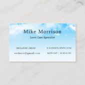 Nul Visitekaartje van de Lawn Care Specialist (Achterkant)